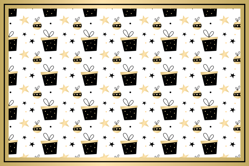 Christmas placemat with festive gift design - TenStickers