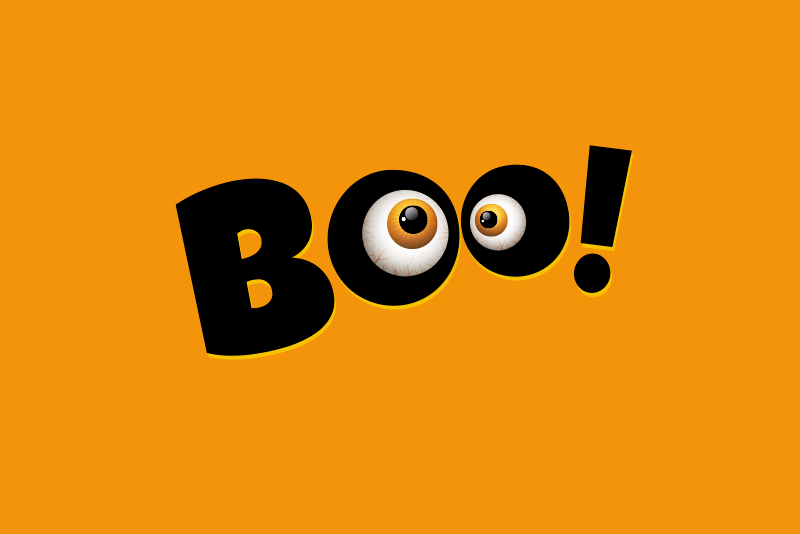 Boo orange colour placemat - TenStickers