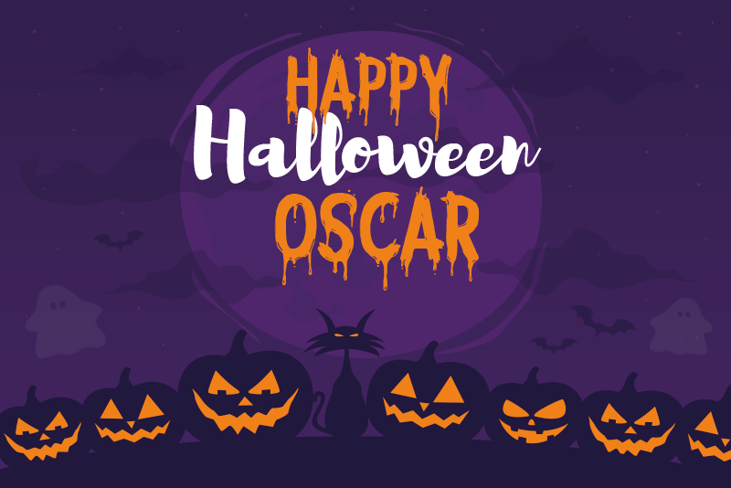 Customized happy Halloween name placemats - TenStickers