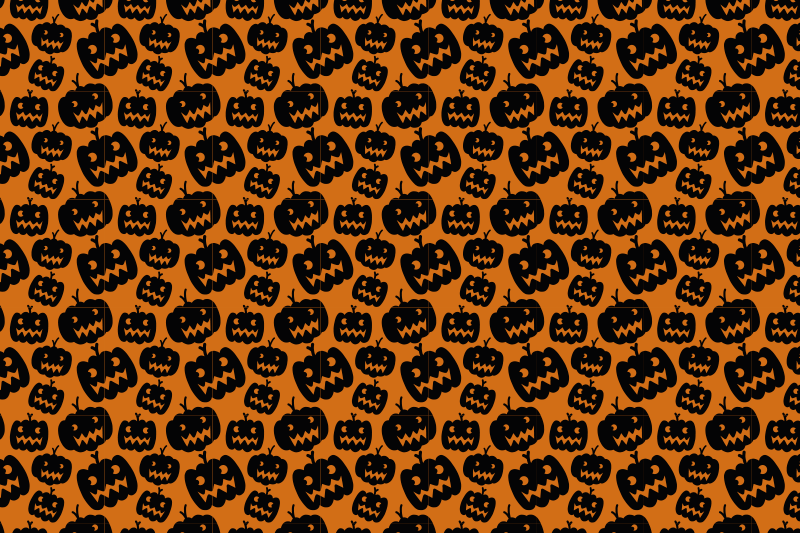 Halloween placemat scary pumpkin design - TenStickers