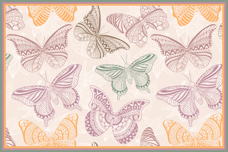 Colored butterflies butterfly placemats - TenStickers