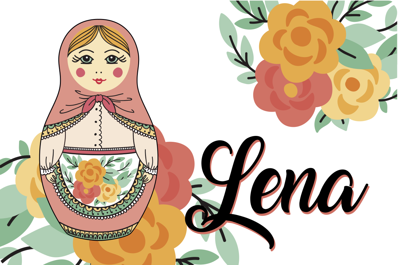 Russian Doll Personalised placemats - TenStickers