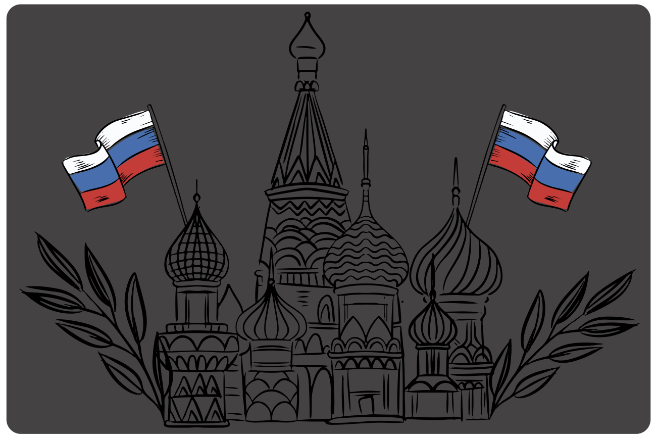 Moscow Cathedral silhouette home placemats - TenStickers