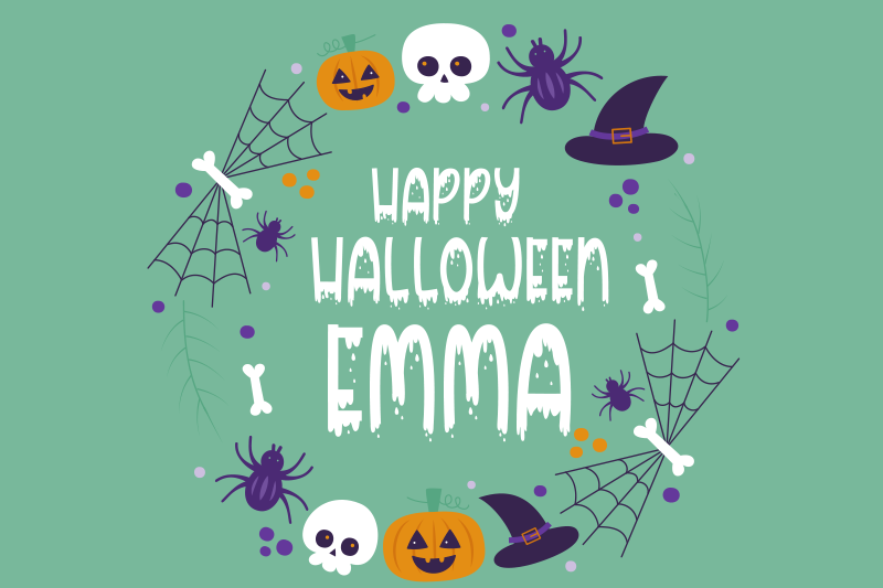 Halloween placemat with halloween themed design - TenStickers