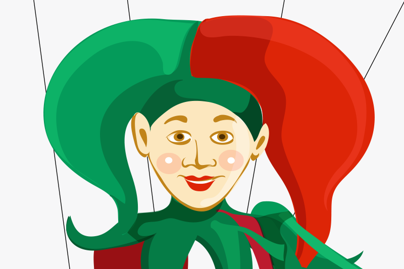 Original placemat jester character design - TenStickers