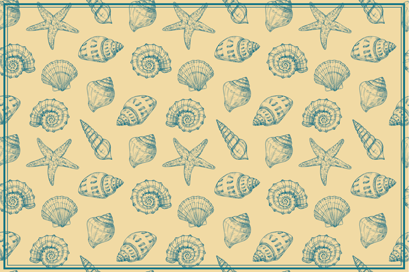 Original placemat shell design tableware - TenStickers