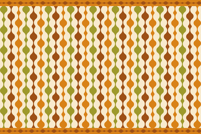 Curvy colorful pattern placemat - TenStickers