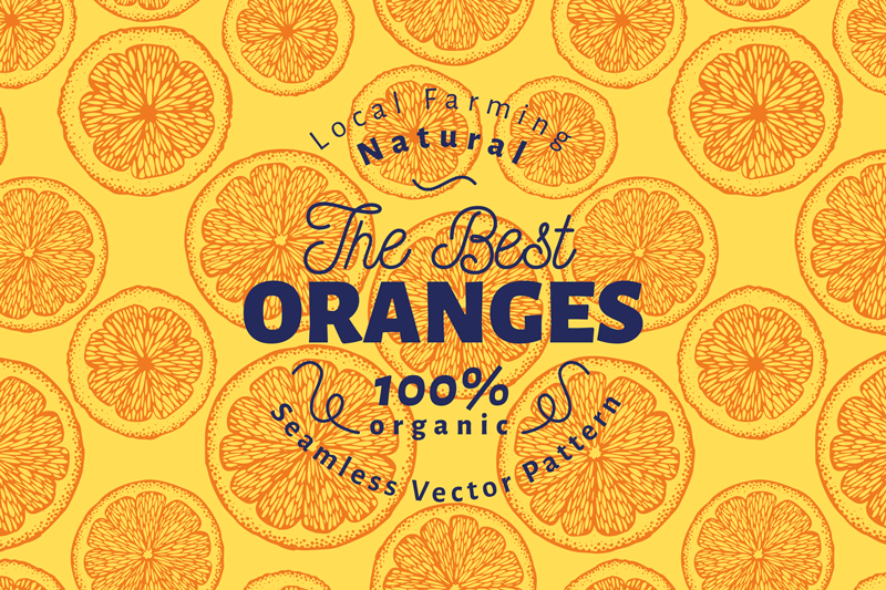 Original placemat organic orange design - TenStickers