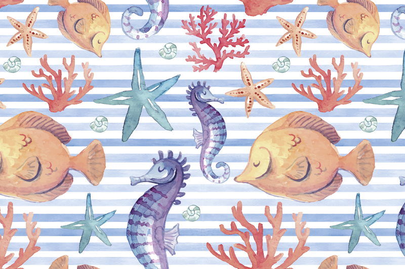 Original placemat underwater themed table setting - TenStickers