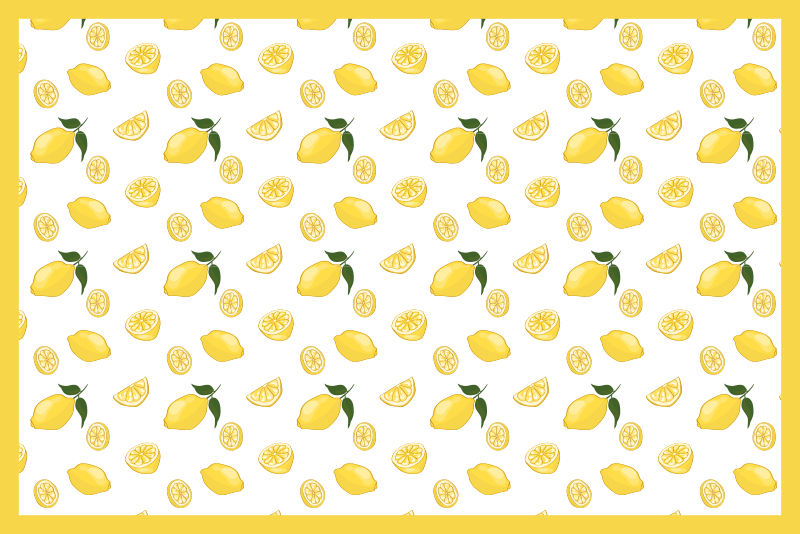 Original placemat with lemon pattern surface - TenStickers