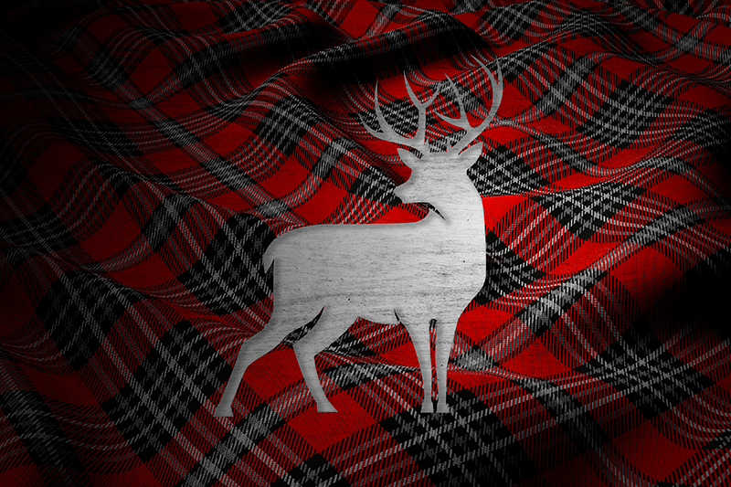 Christmas placemat stylish red plaid design - TenStickers