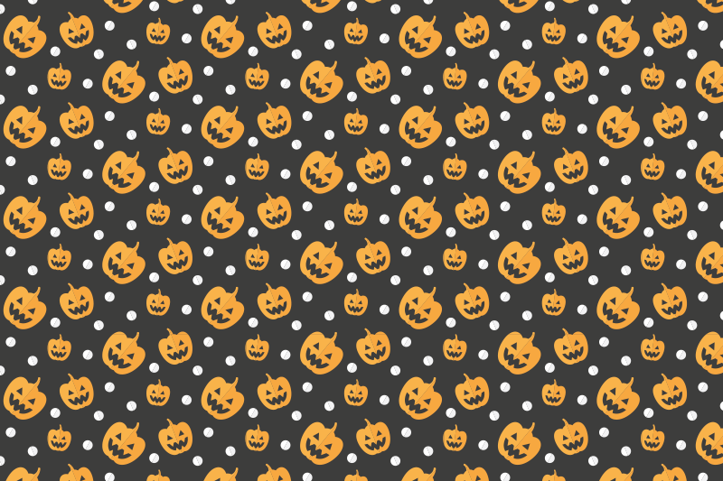 Halloween placemat pumpkin pattern tabletop - TenStickers