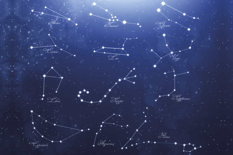 Placemat with quote constellations star map - TenStickers