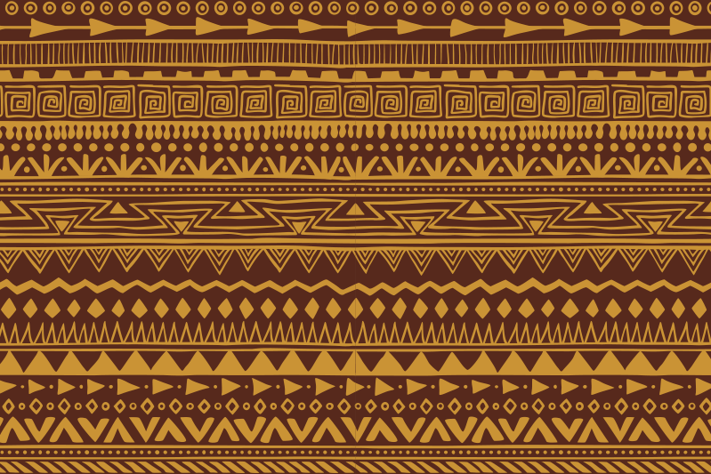 Placemat with geometric tribal design - TenStickers