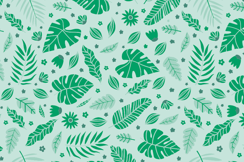 Original placemat leafy green designs - TenStickers