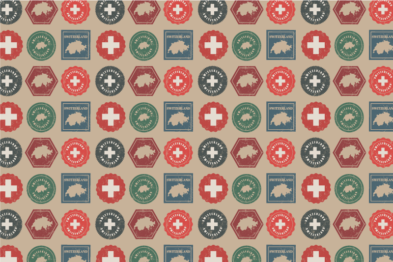 Original placemat switzerland flag coasters - TenStickers
