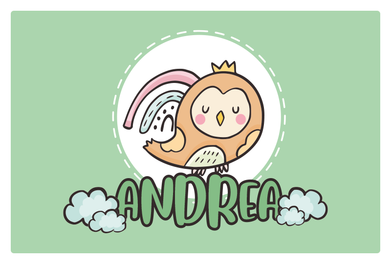 Children placemat cute owl design - TenStickers