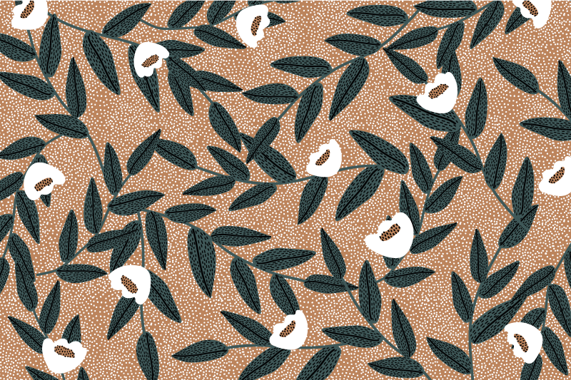 Blossoms and Leaves original placemats - TenStickers