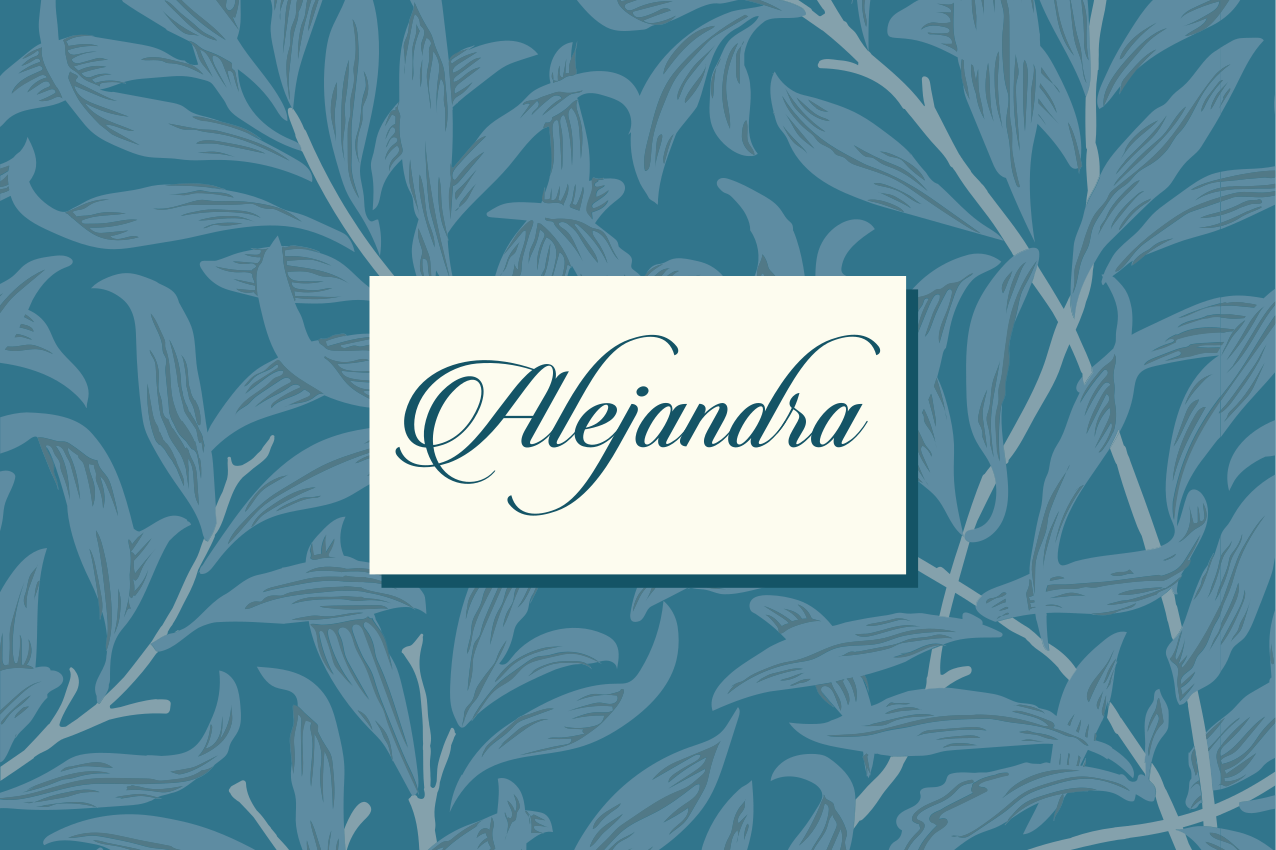 Personalisable placemat with elegant leaf design - TenStickers