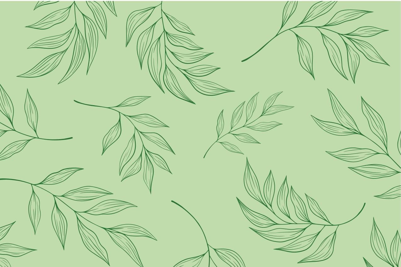 Placemat with elegant leaf patterns - TenStickers