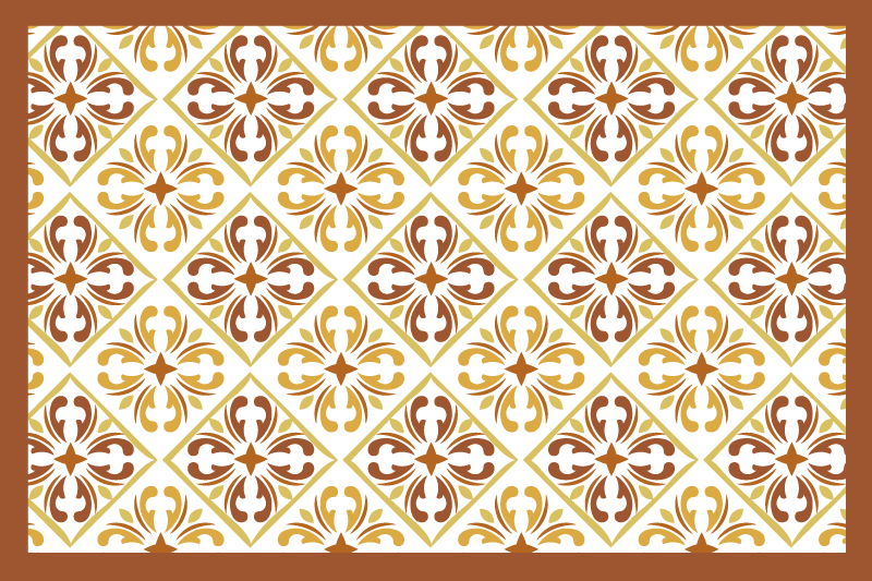 Elegant geometric pattern placemat - TenStickers