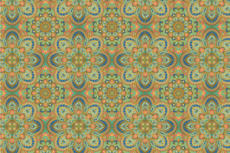 Original placemat elaborate floral design - TenStickers