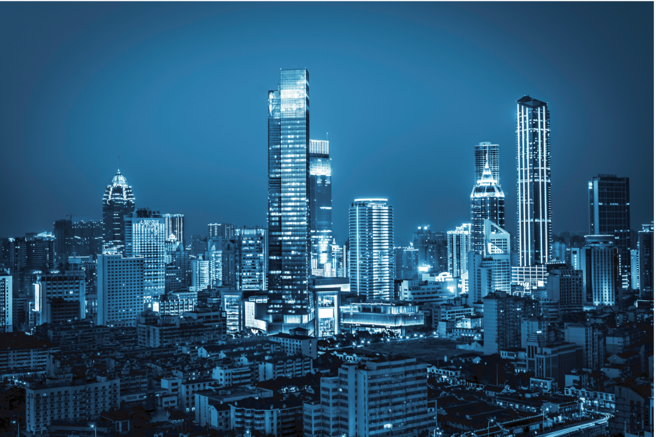 Modern placemat city skyline design - TenStickers