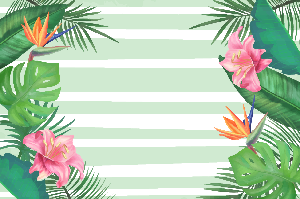 Original placemat with tropical leaf design - TenStickers