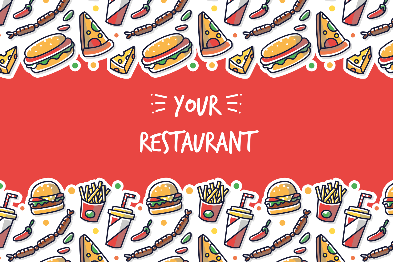 Original placemat food-themed art design - TenStickers