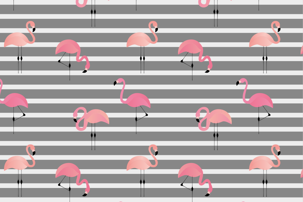 Original placemat flamingo pattern placemats - TenStickers