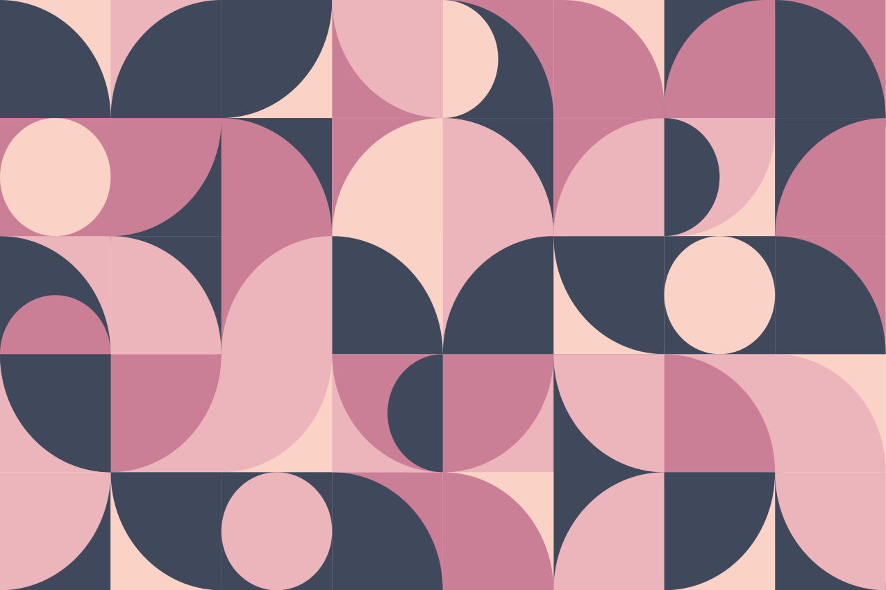 Modern placemat with curved geometric designs - TenStickers