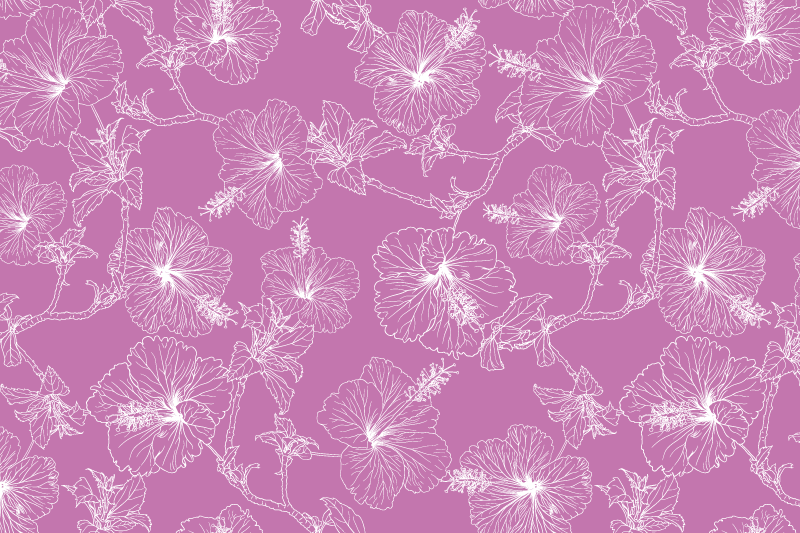 Original placemat floral outline design - TenStickers