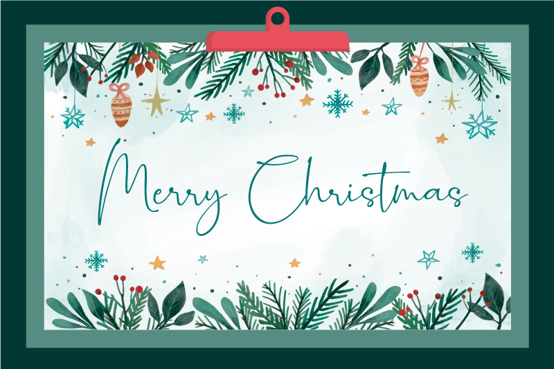 Christmas tree leaves Christmas placemats - TenStickers