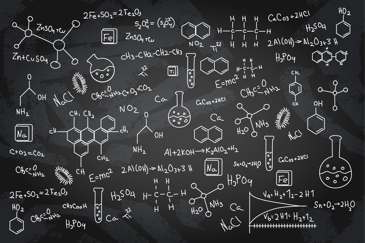 Original placemat chemical equation design - TenStickers