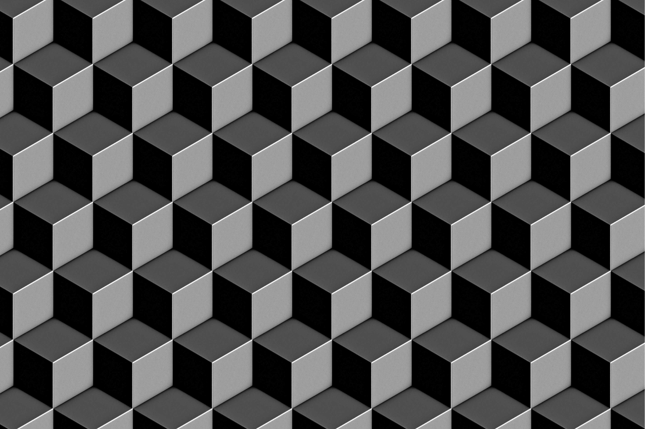 Placemat with geometric cubes design - TenStickers