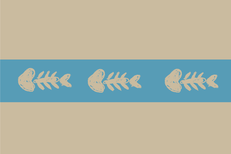 Original placemat unique fish bone design - TenStickers