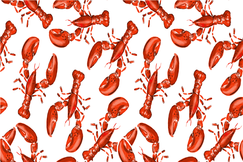 Original placemat lobster pattern design - TenStickers