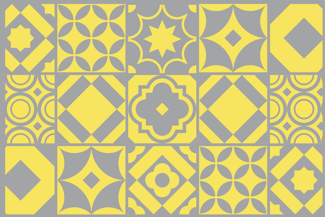 Placemat with geometric pattern tiles - TenStickers