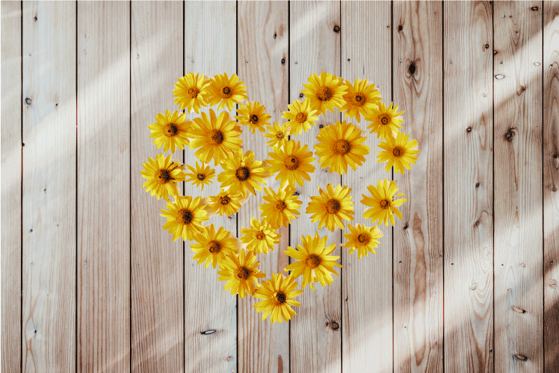 Original placemat heart floral design - TenStickers