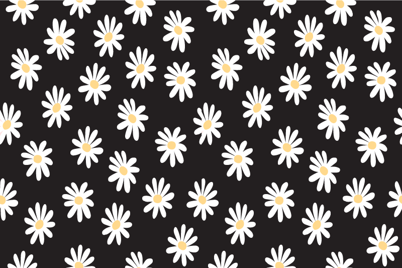 Children placemat daisy floral design - TenStickers