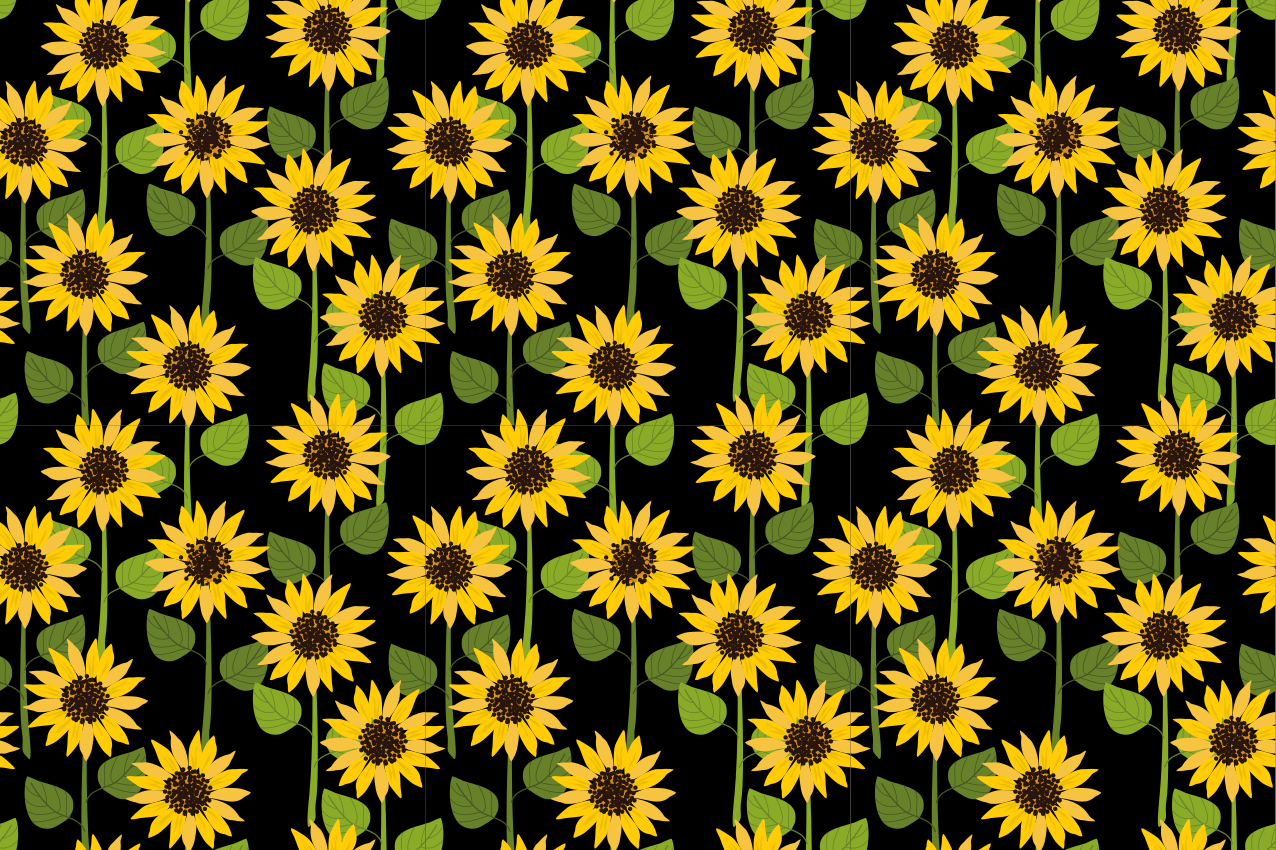 Original placemat sunflower patterned surface - TenStickers