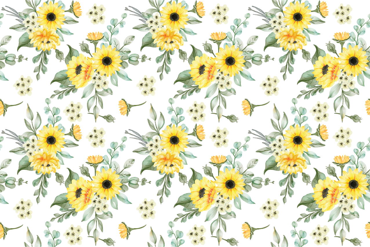 Original placemat sunflower floral design - TenStickers