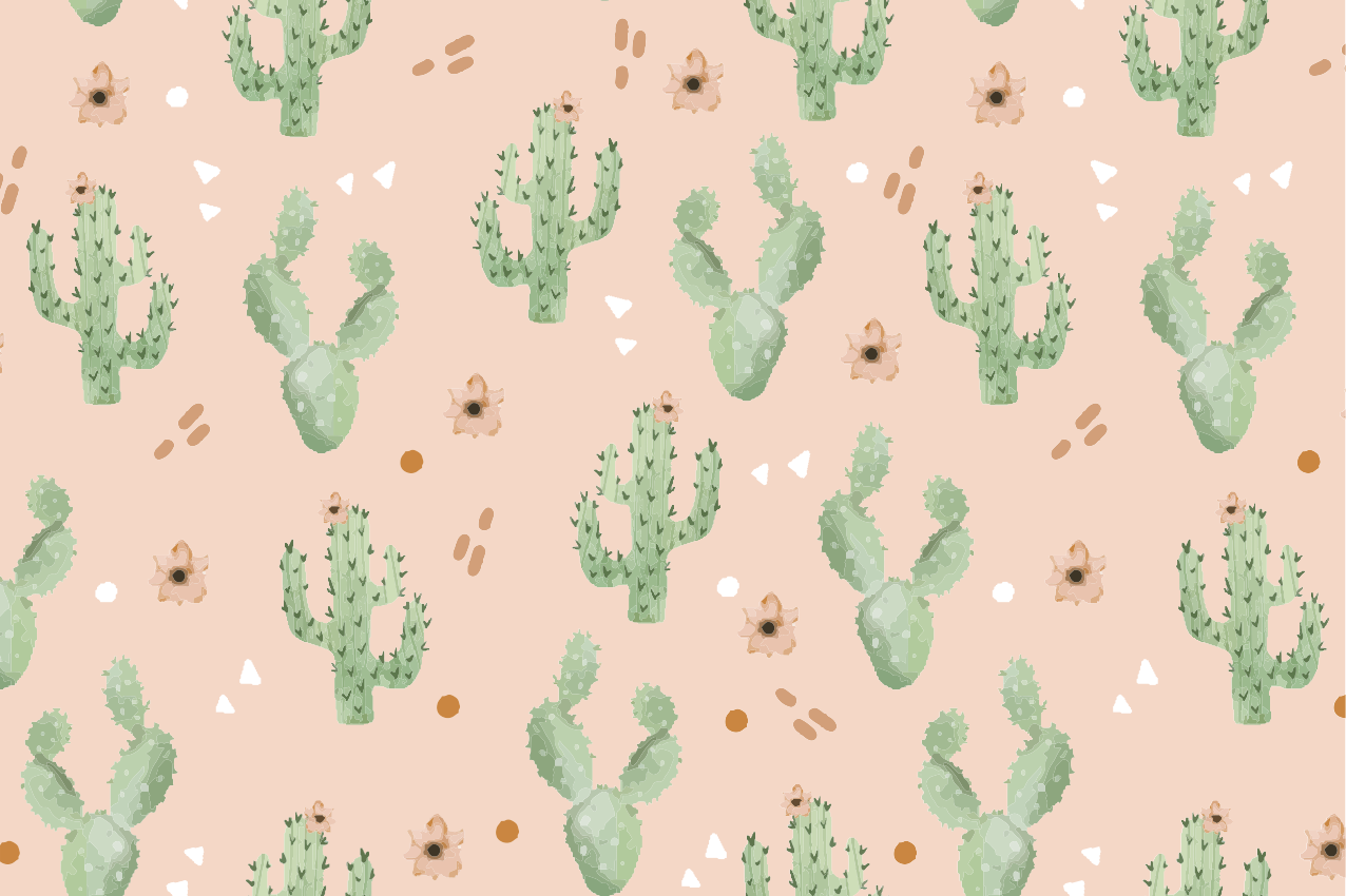 Original placemat cactus pattern design - TenStickers