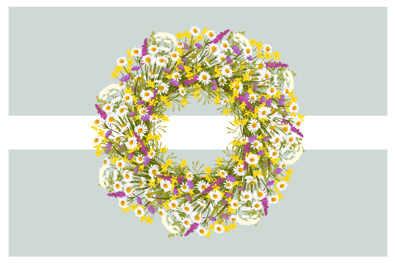 Original placemat floral wreath centerpiece - TenStickers