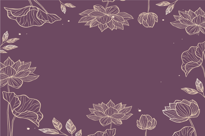 Elegant placemat floral lotus design - TenStickers