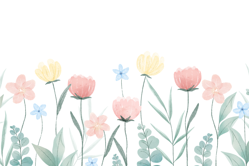 Original placemat floral colorful arrangement - TenStickers