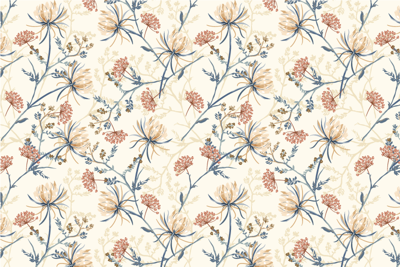 Original placemat floral design tabletop - TenStickers