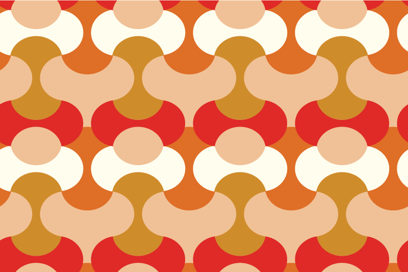 Modern placemat with lively geometric designs - TenStickers