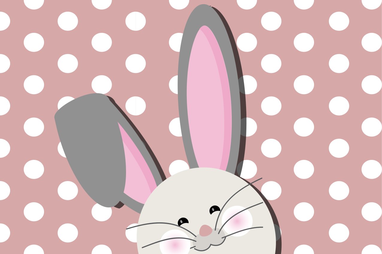 Cute rabbit children placemats - TenStickers