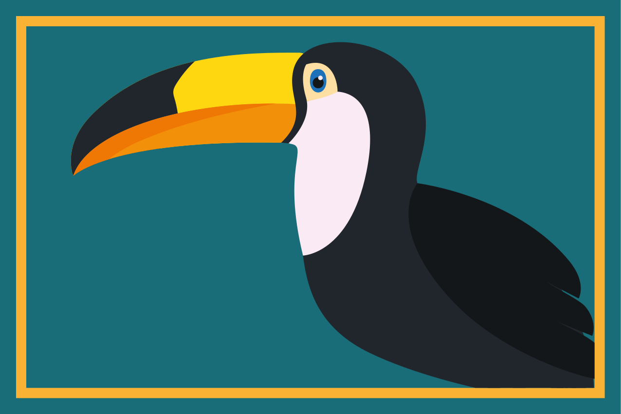 Original placemat stylized toucan head - TenStickers